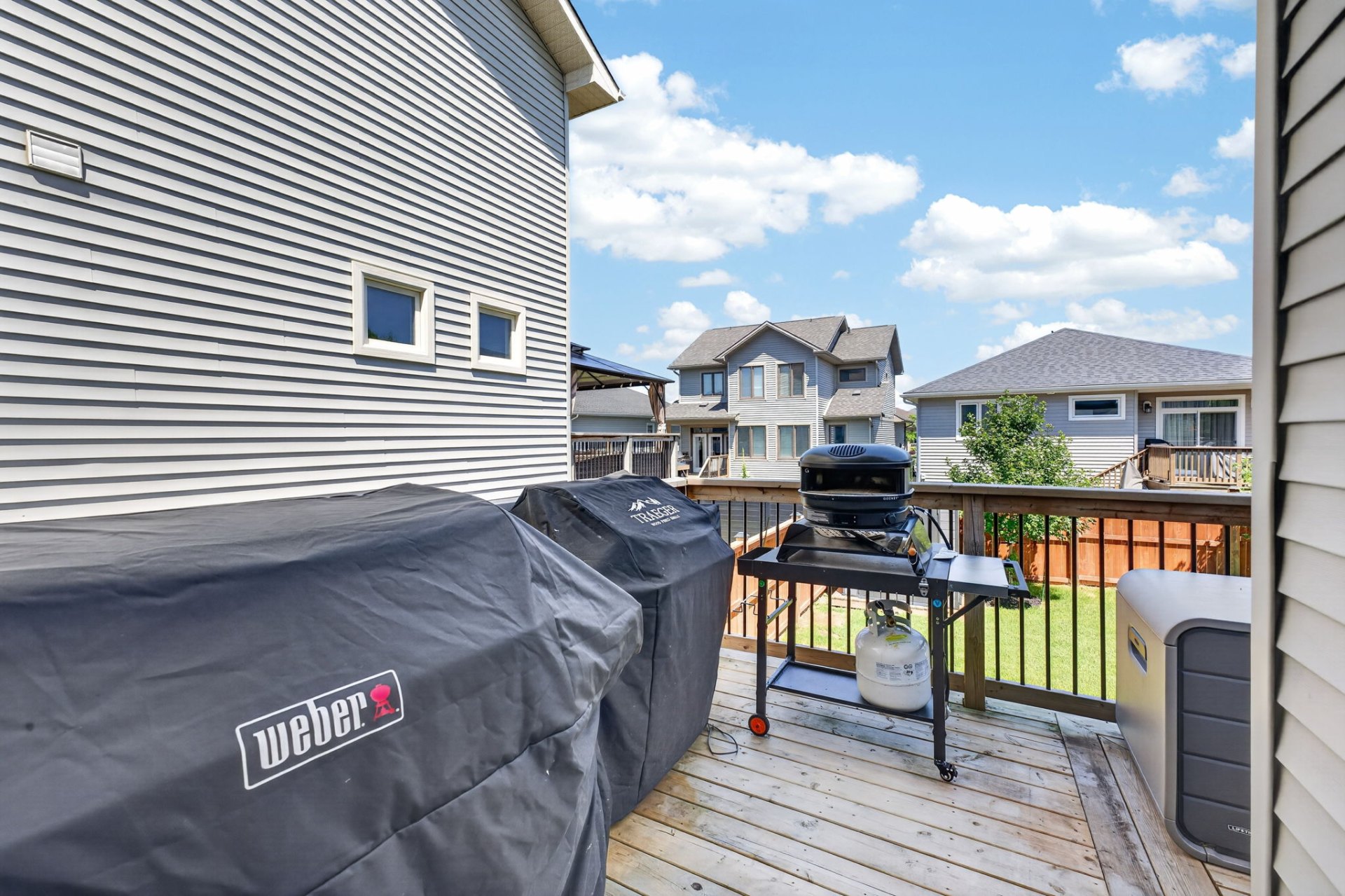 Fully fenced backyard